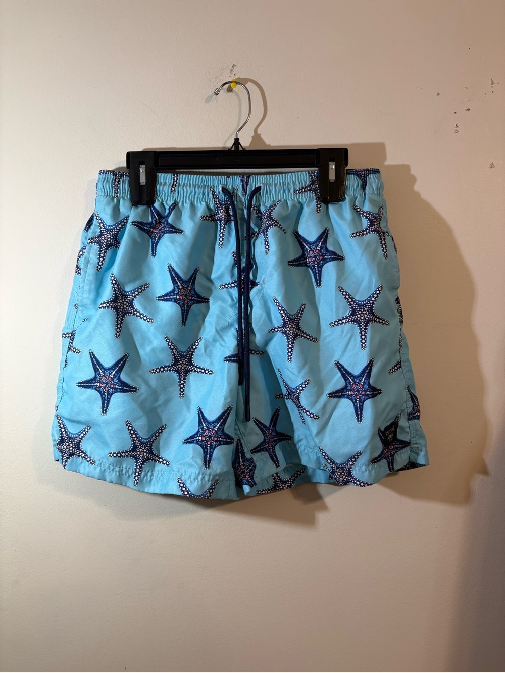 Spicy‎ Tuna Swim Trunks mens large blue starfish Tropical Beach Summer Casual